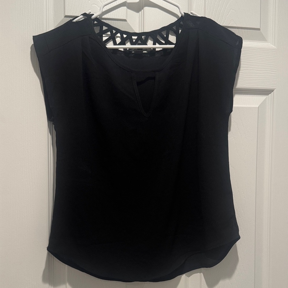 Elegant Black Women's Top with Cutout Design